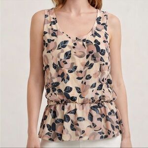 MARNI Abstract Floral 100% Silk Sleeveless Tie-Back Blouse IT 38 = US Sz 2